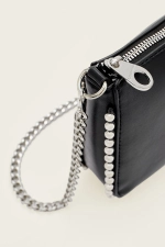 Women Black Mini Beaded Bag Elegant Evening and Daily Mini Handbag Photograph-4
